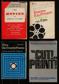 9s278 LOT OF 4 SOFTCOVER MOVIE BOOKS 1960s-1970s A World on Film, Film Creative Process & more!