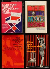 9s089 LOT OF 4 HARDCOVER MOVIE BOOKS 1960s-1970s Samurai Film, Hollywood Cage & more!