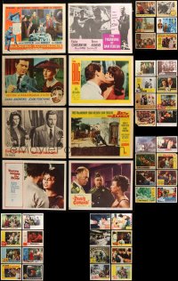 9s168 LOT OF 46 LOBBY CARDS 1950s-1970s great scenes from a variety of different movies!