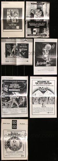 9s069 LOT OF 7 CUT PRESSBOOKS 1960s-1970s advertising for a variety of different movies!