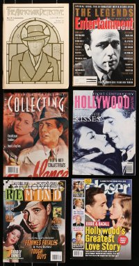 9s108 LOT OF 6 MAGAZINES WITH HUMPHREY BOGART COVERS 1970s-2010s great images & articles!