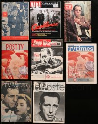 9s104 LOT OF 8 WEEKLY TV MAGAZINES WITH HUMPHREY BOGART COVERS 1960s-2000s great images & articles!