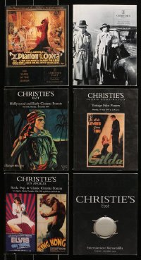 9s095 LOT OF 6 CHRISTIE'S MOVIE POSTER AUCTION CATALOGS 1990s-2000s color movie poster images!