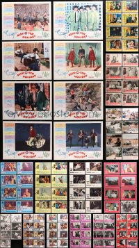 9s162 LOT OF 119 LOBBY CARDS 1960s-1980s mostly complete sets from a variety of different movies!