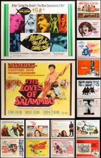 9s418 LOT OF 16 UNFOLDED HALF-SHEETS 1960s-1970s great images from a variety of movies!