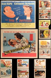9s423 LOT OF 14 FORMERLY FOLDED HALF-SHEETS 1950s great images from a variety of movies!