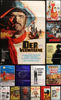 9s152 LOT OF 17 FOLDED GERMAN A1 POSTERS 1960s-1980s great images from a variety of movies!