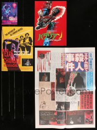 9s140 LOT OF 4 JAPANESE HORROR PAMPHLETS 1980s-2000s a variety of scary movie images!