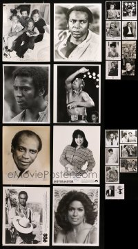 9s395 LOT OF 23 8X10 STILLS OF AFRICAN AMERICAN ACTORS, SINGERS AND ARTISTS 1950s-1980s cool!