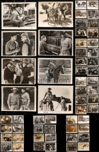 9s344 LOT OF 57 1940S WESTERN 8X10 STILLS 1940s great scenes from a variety of cowboy movies!