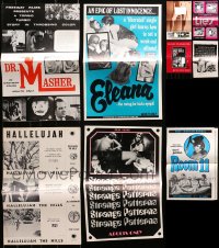 9s067 LOT OF 9 UNCUT SEXPLOITATION PRESSBOOKS 1950s-1960s advertising a variety of sexy movies!