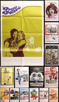 9s230 LOT OF 18 FOLDED ONE-SHEETS 1960s-1970s great images from a variety of different movies!