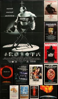 9s233 LOT OF 16 FOLDED HORROR/SCI-FI ONE-SHEETS 1970s-1990s great images from a variety of different movies!