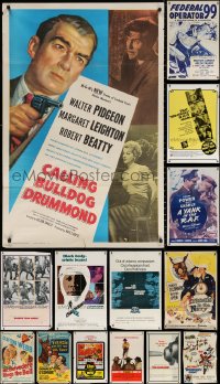 9s229 LOT OF 19 FOLDED ONE-SHEETS 1950s-1970s great images from a variety of different movies!
