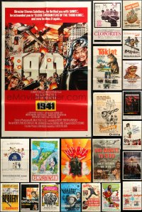 9s177 LOT OF 118 FOLDED ONE-SHEETS 1950s-1980s great images from a variety of different movies!