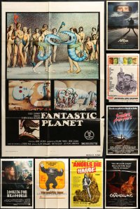 9s235 LOT OF 14 FOLDED ONE-SHEETS 1970s-1980s great images from a variety of different movies!