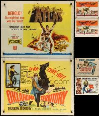 9s127 LOT OF 10 FOLDED HALF-SHEETS 1960s-1970s great images from a variety of different movies!