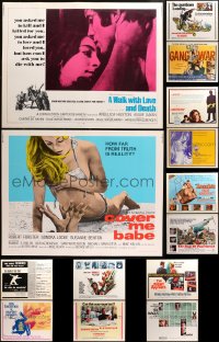 9s422 LOT OF 14 UNFOLDED HALF-SHEETS 1960s-1970s great images from a variety of movies!