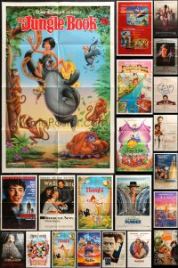 9s198 LOT OF 61 FOLDED ONE-SHEETS 1980s-1990s great images from a variety of different movies!