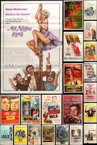 9s187 LOT OF 94 FOLDED ONE-SHEETS 1950s-1990s great images from a variety of different movies!