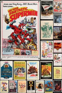 9s176 LOT OF 119 FOLDED ONE-SHEETS 1950s-1980s great images from a variety of different movies!