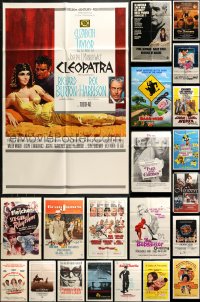 9s201 LOT OF 56 FOLDED ONE-SHEETS 1950s-1980s great images from a variety of different movies!