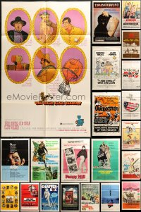 9s225 LOT OF 23 FOLDED ONE-SHEETS 1960s-1980s great images from a variety of different movies!