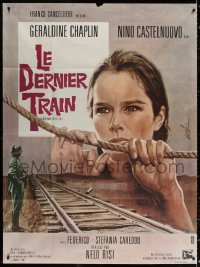 9t545 ANDREMO IN CITTA French 1p 1967 different Mascii art of Geraldine Chaplin by train tracks!