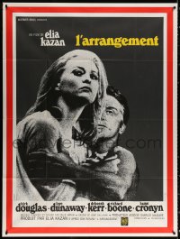9t548 ARRANGEMENT French 1p 1969 Kirk Douglas & Faye Dunaway, from Elia Kazan's novel, rare!