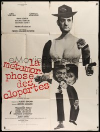 9t595 CLOPORTES French 1p 1965 Lino Ventura, Charles Aznavour, Irina Demick, crime comedy!