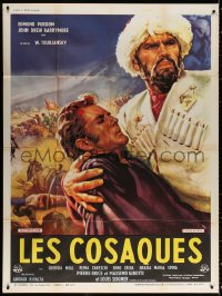 9t600 COSSACKS French 1p 1960 I Cosacchi, art of John Drew Barrymore & Edmund Purdom, rare!