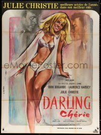 9t609 DARLING French 1p 1966 Allard of sexy Julie Christie, Laurence Harvey & Bogarde, Schlesinger