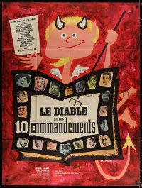 9t620 DEVIL & THE 10 COMMANDMENTS French 1p 1962 Julien Duvivier, Ferracci art of wacky Devil!