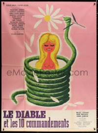 9t619 DEVIL & THE 10 COMMANDMENTS French 1p 1962 Julien Duvivier, Ferracci art of naked Eve & snake!