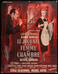 9t624 DIARY OF A CHAMBERMAID style A French 1p 1964 Luis Bunuel, Allard art of Jeanne Moreau!