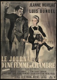 9t625 DIARY OF A CHAMBERMAID style B French 1p 1964 Jeanne Moreau, Luis Bunuel, art by Allard!