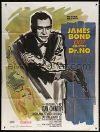 9t636 DR. NO French 1p R1970s cool different art of Sean Connery as James Bond holding gun!