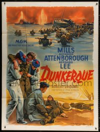9t640 DUNKIRK French 1p 1958 different Roger Soubie art of World War II soldiers, ultra rare!