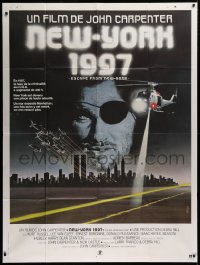 9t644 ESCAPE FROM NEW YORK French 1p 1981 John Carpenter, Kurt Russell as Snake, New York 1997!