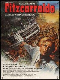 9t659 FITZCARRALDO French 1p 1982 cool art of Klaus Kinski by Jean Mascii, Werner Herzog directed!