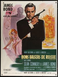 9t676 FROM RUSSIA WITH LOVE French 1p R1970s different Grinsson art of Sean Connery as James Bond!