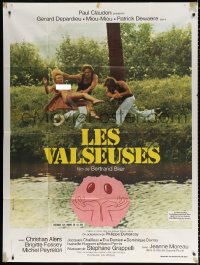 9t686 GOING PLACES French 1p 1974 Gerard Depardieu throwing naked Miou-Miou into water!