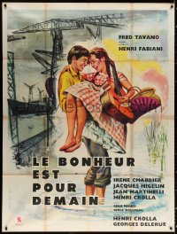 9t696 HAPPINESS IS FOR TOMORROW French 1p 1961 Georges Allard art of teens in love, rare!