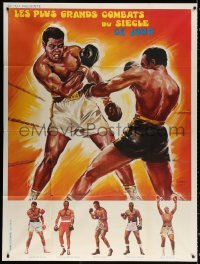 9t765 LES PLUS GRANDS COMBATS DU SIECLE French 1p 1960s Cassius Clay & boxing greats, Belinsky art!