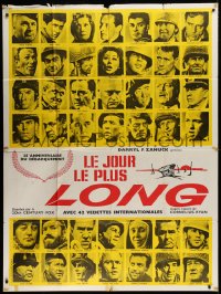 9t775 LONGEST DAY French 1p R1969 Zanuck's World War II D-Day movie with 42 international stars!