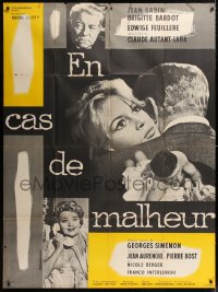 9t781 LOVE IS MY PROFESSION French 1p R1960s Georges Simoneon's En Cas de Malheur, Brigitte Bardot