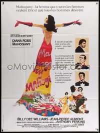 9t789 MAHOGANY French 1p 1976 cool art of Diana Ross, Billy Dee Williams, Anthony Perkins, Aumont