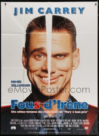 9t800 ME, MYSELF & IRENE French 1p 2000 wacky portrait image of two-faced Jim Carrey!