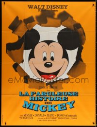 9t803 MICKEY MOUSE ANNIVERSARY SHOW French 1p 1970 Disney, great Bourduge art of Mickey Mouse!
