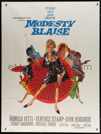 9t810 MODESTY BLAISE French 1p 1966 Bob Peak art of sexiest female secret agent Monica Vitti!